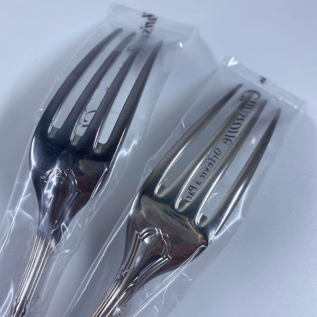 未使用品　クリストフルディナー　スプーン　フォーク　6本　共箱　557g トヒト