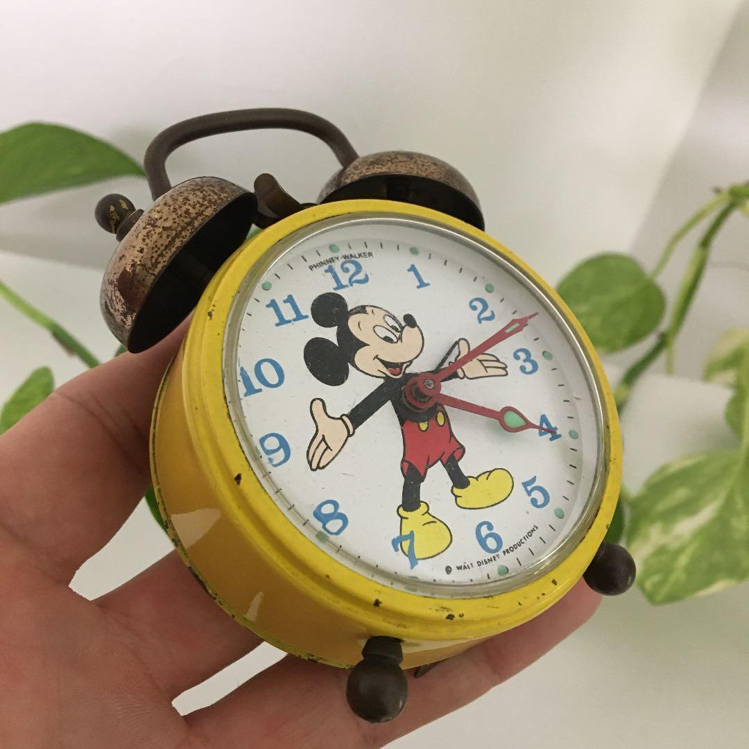 希少　レトロ　Disney   ミッキー  目覚まし時計