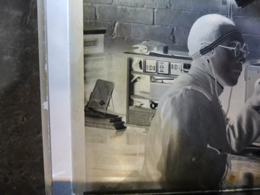 珍品　時代物　戦前　上海事変頃？陸軍　新野部隊通信隊員？　ガラス乾板3点　ネガ