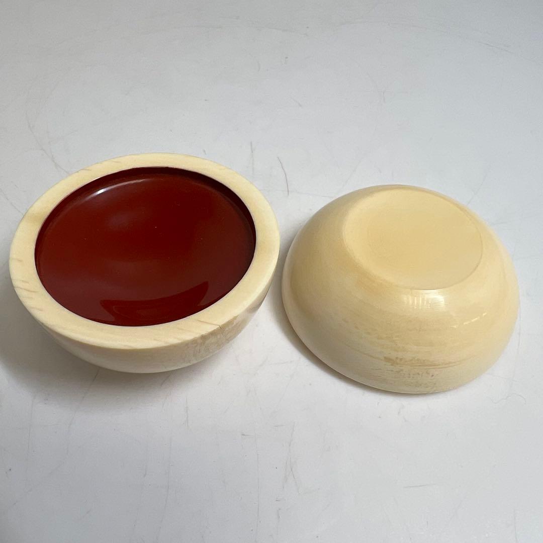 専用　極上　ウサギ　芯彫香合　h4.5cm 東K8-0119☆2F トトエサ