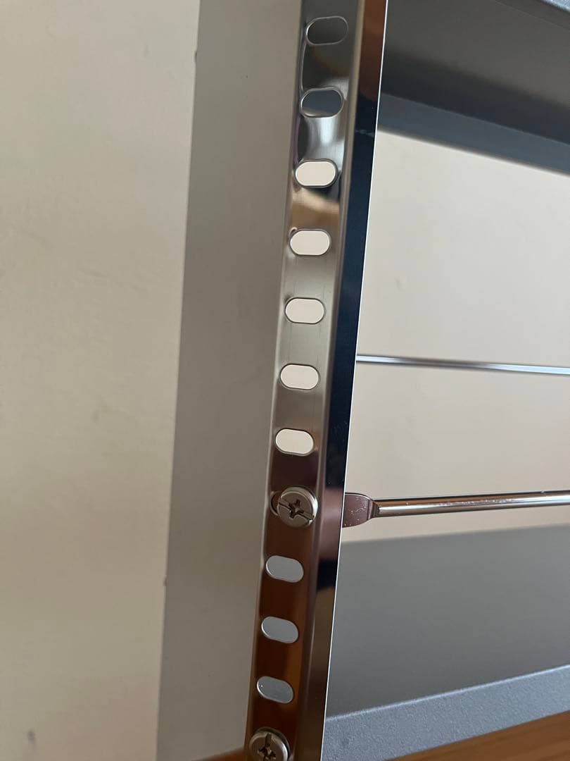 お買い得！ステンレス製隙間収納ワゴン大　スリム棚 大容量！