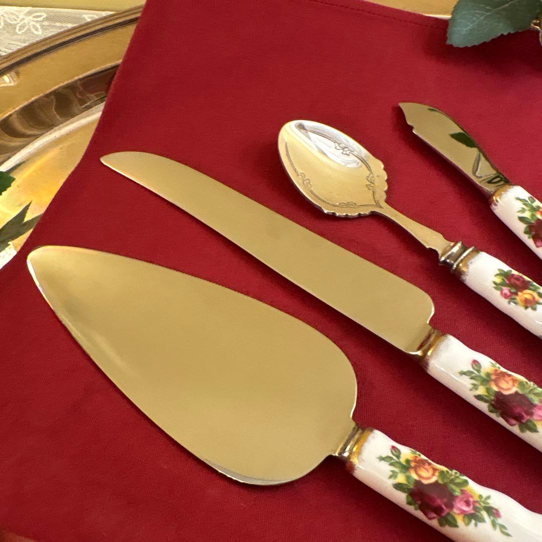 英国製　ロイヤルアルバート　OCR ケーキサーバー　他　合計４点　ビンテージ品