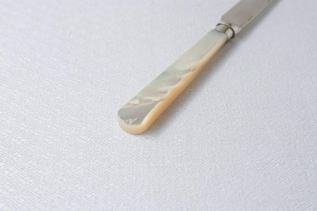 イギリスアンティーク　白蝶貝　マザーオブパール　カトラリー　フォーク＆ナイフ　B