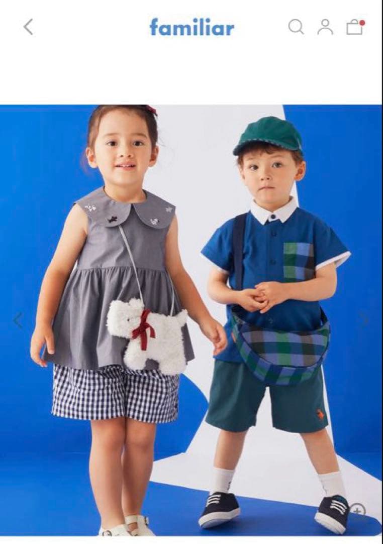 新品・未使用　familiar 半袖シャツ　Tシャツ　100センチ　現行品