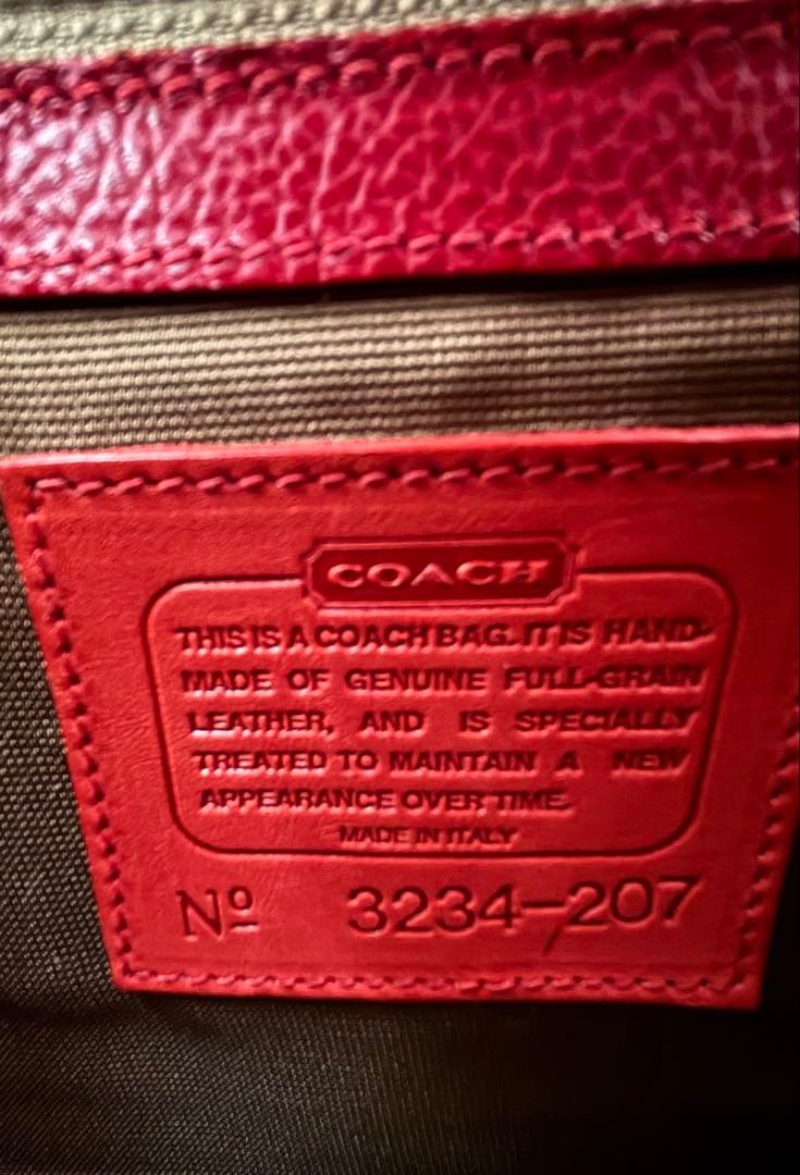 【美品】COACH オールドコーチ　ショルダーバッグ　イタリア　3234-207