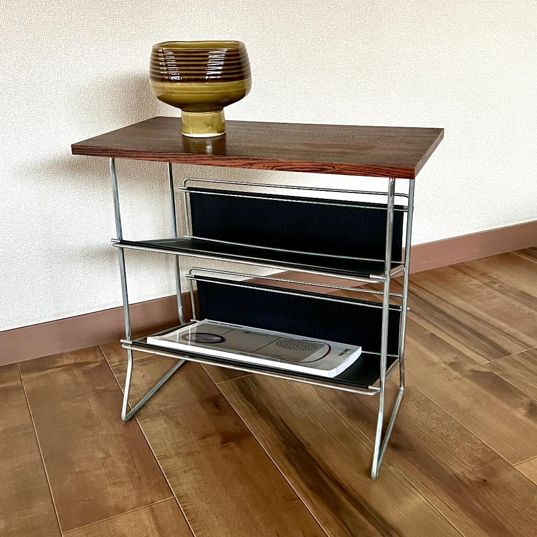 サイドテーブル 60年代 デンマーク製 ミッドセンチュリー マガジンラック