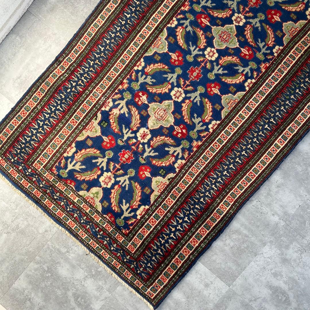 【1980s Vintage】151cm × 89cm ラホール産 ラグ