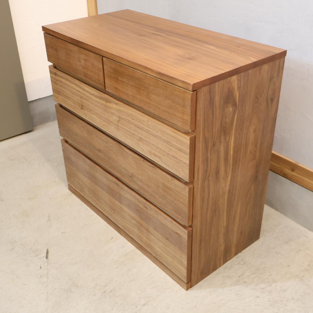 MUJI 無印良品 ウォールナット材 4段チェスト シンプル ナチュラルモダン
