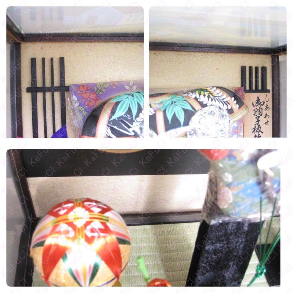 大型 羽子板 飾り オルゴール お正月 縁起物 置物18号 和風 レトロ ケース