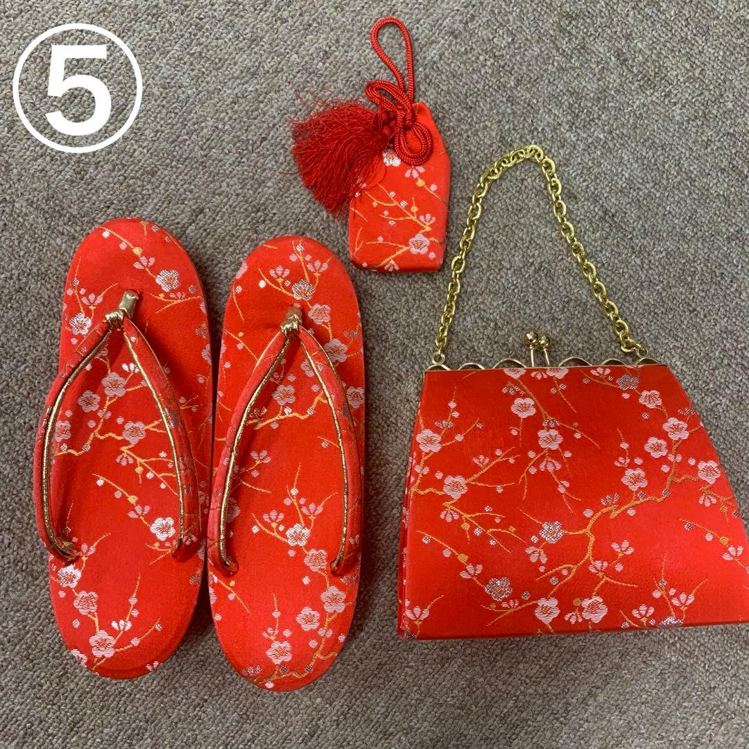 おまとめ512agu4,511agu28,帯,小物類,草履&バッグ□七五三 7歳