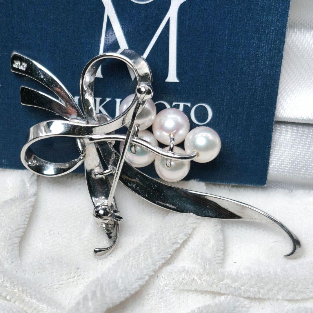 【美品 最高級】ミキモト ブローチ パール リボン 愛子様 ご着用