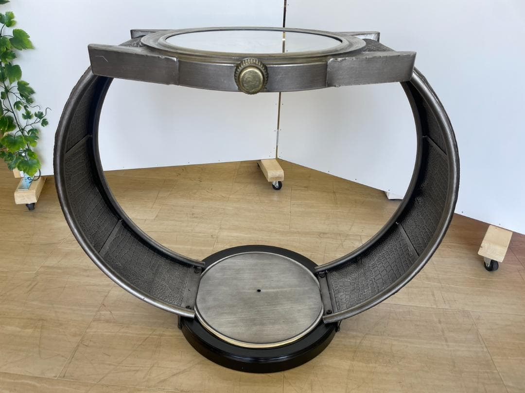 腕時計風　サイドテーブル　インダストリアル　ヴィンテージ　カフェ風　時計　個性的