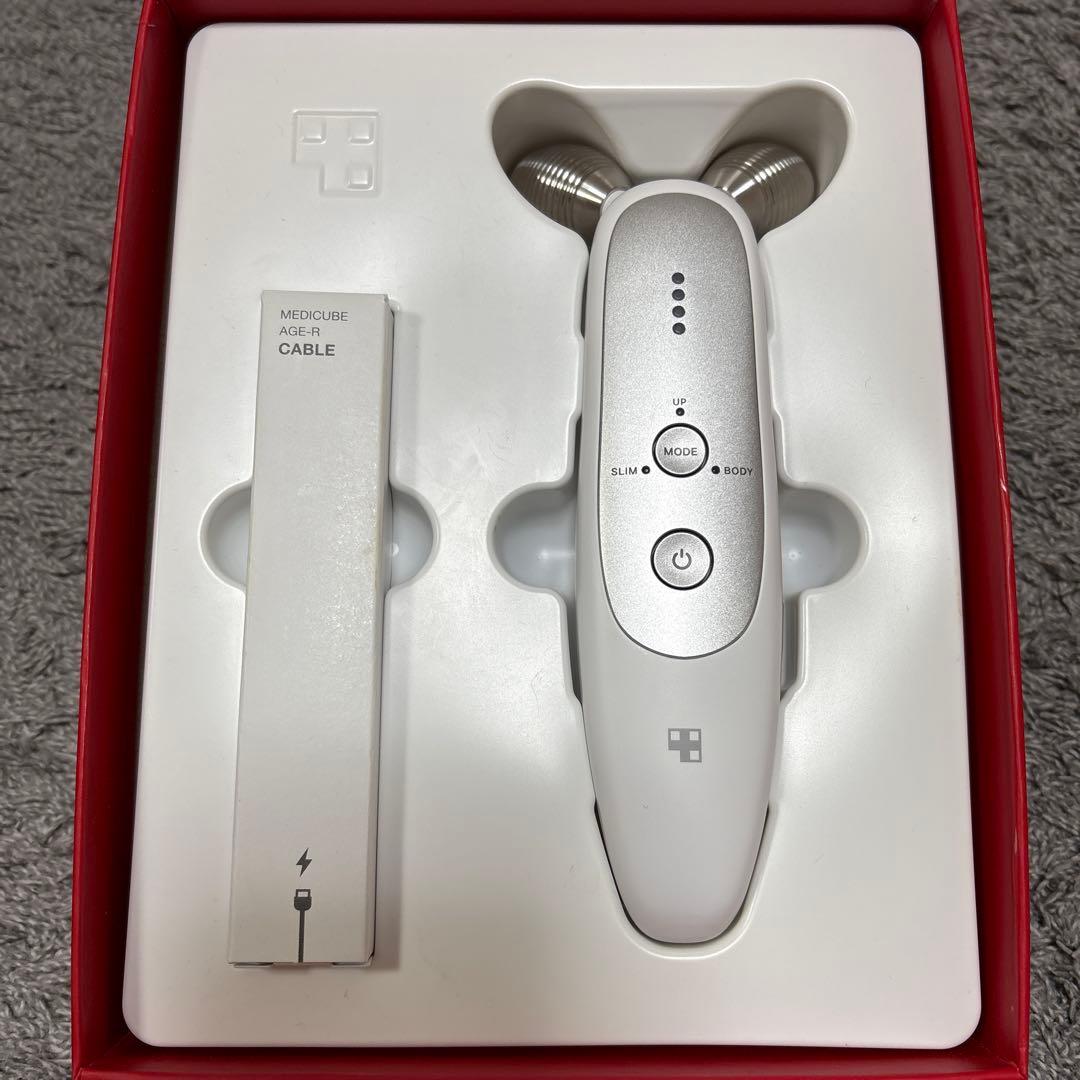 【美品】AGE-R DERMA EMS SHOT 美顔器、新品ジェル＋スタンド付