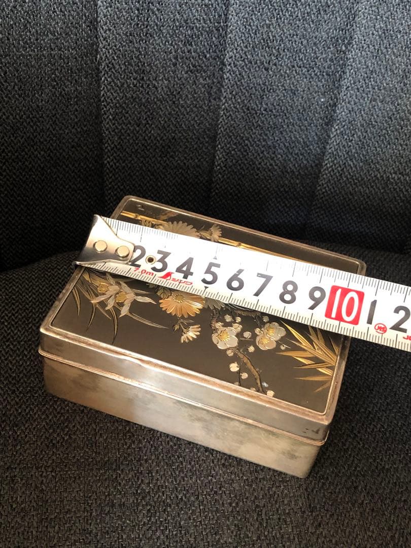 アンティーク雑貨 Silver jewelry Box vintage.