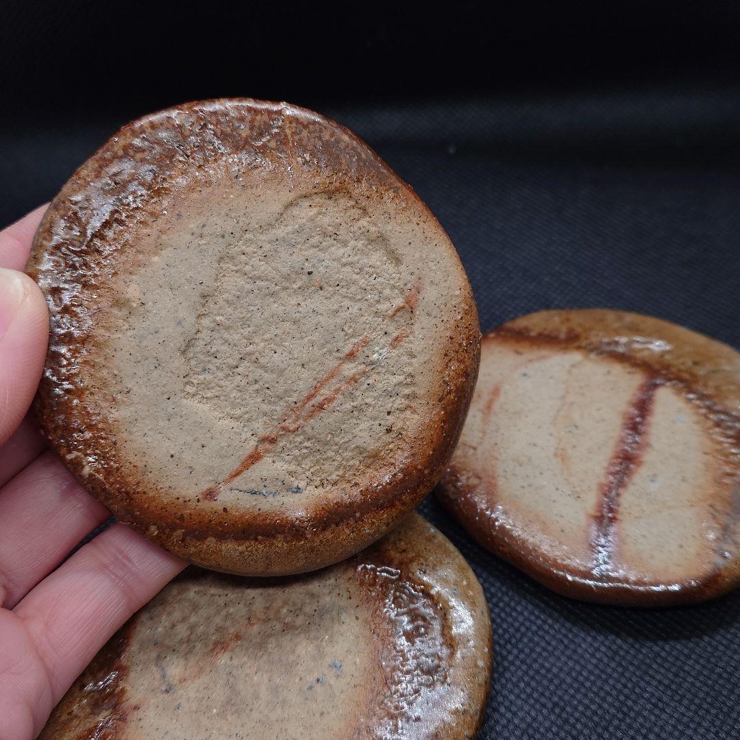 ●【2609】39..丸皿…備前焼