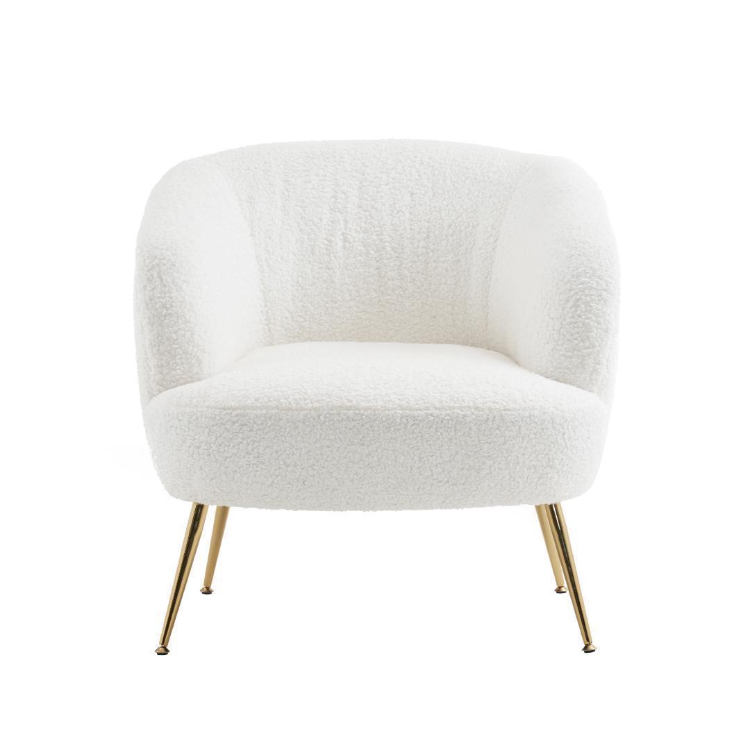 【ホワイト】ソファ チェア 一人掛けソファ リビングチェア ふんわり 柔らかい