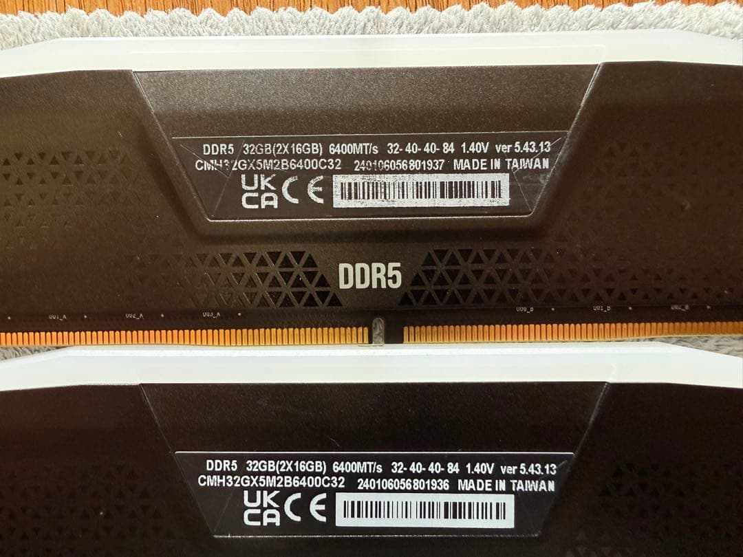 メモリー Corsair DDR5 6400 16*2 32GB