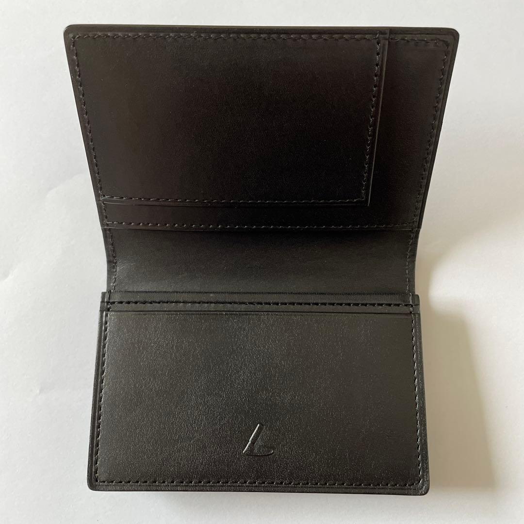 土屋鞄　ヌメ　名刺入れ　ブラック
