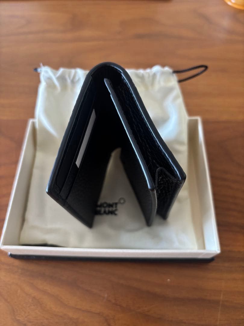 MONT BLANC ブラック レザー 名刺入れ　カードケース「mimi」