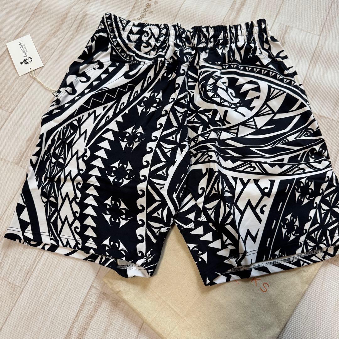 新品未使用 レア‼️リンダワークス ヨガパンツ マオリ ショートパンツ M 巾着付