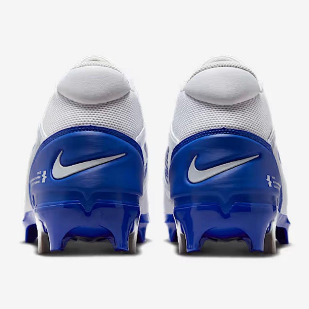 ナイキ 26.5 アルファメナス プロ アメフト スパイク シューズ 靴 白 青