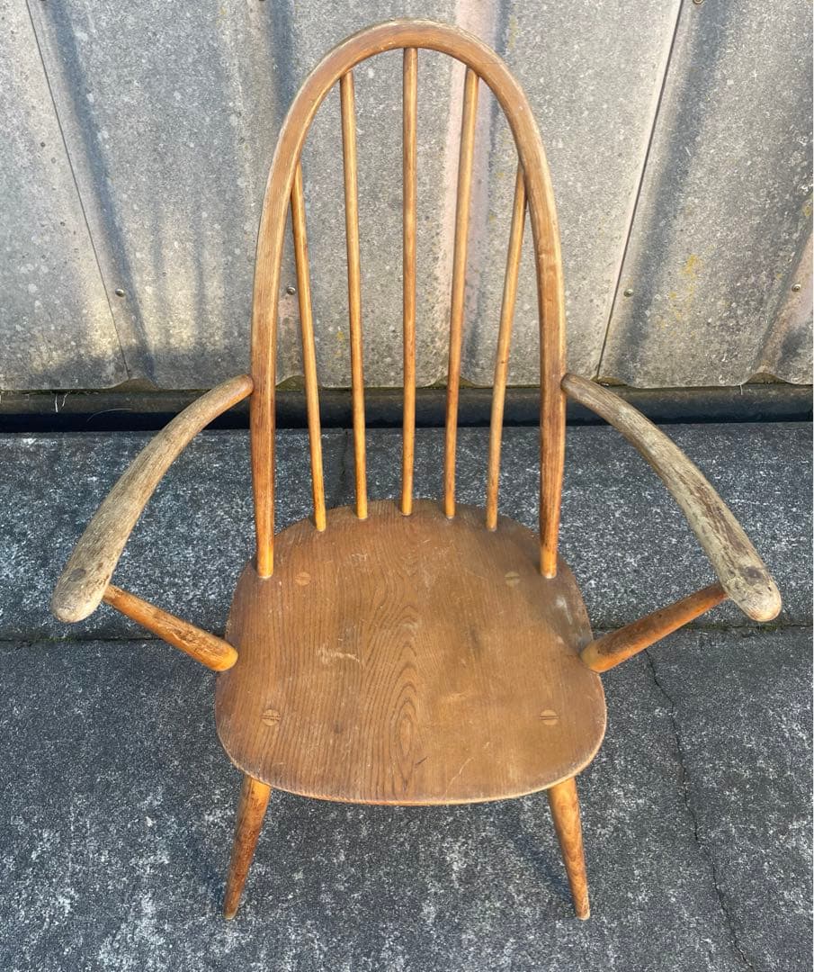 ビンテージ/英国製/ERCOL/アーコール/クェーカーチェア/アームチェア/椅子