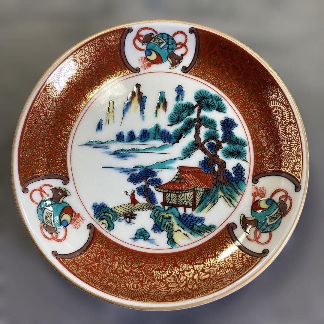 九谷　歴代画　皿揃　永楽　庄三　飯田屋　吉田屋　木米　古九谷　中皿　銘々皿