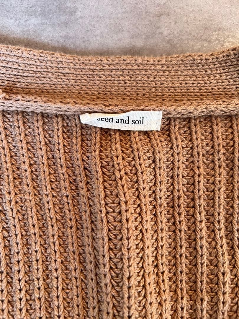 【seed and soil】 Organic cotton cardigan