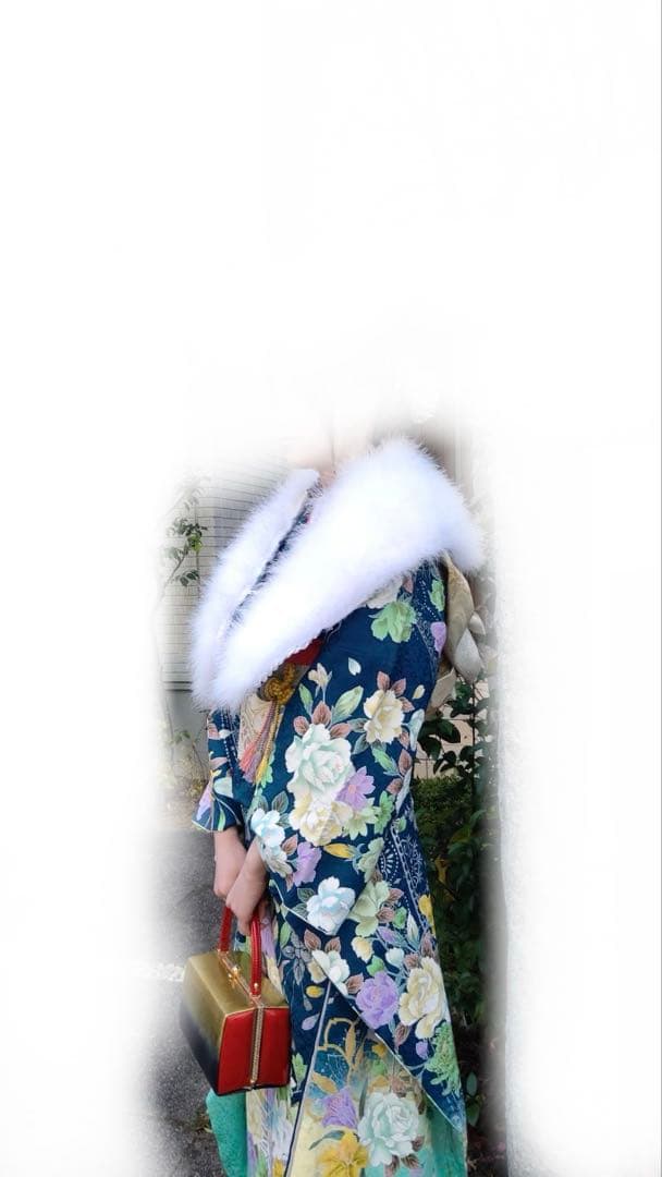 成人式　振袖　緑　青　エメラルドグリーン　クローバー　帯　フルセット