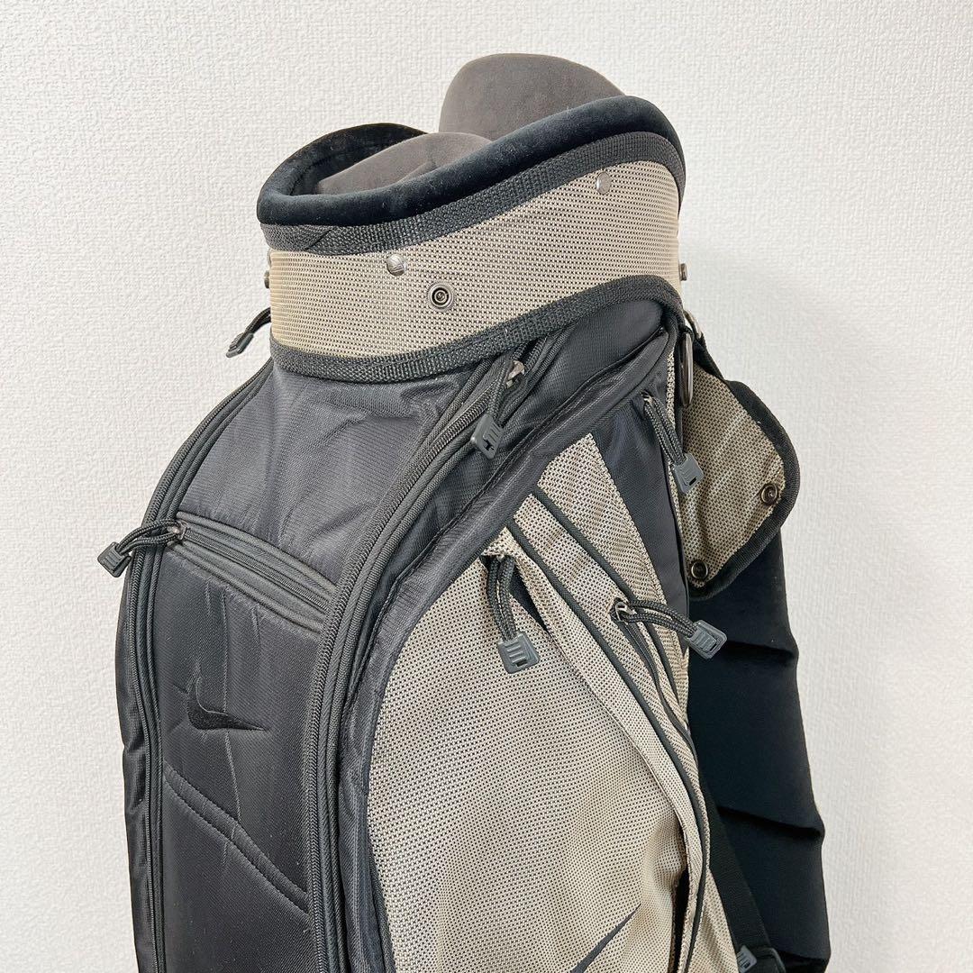 希少 NIKE ナイキ ゴルフ カートキャディバッグ6分割9型 ベージュブラック