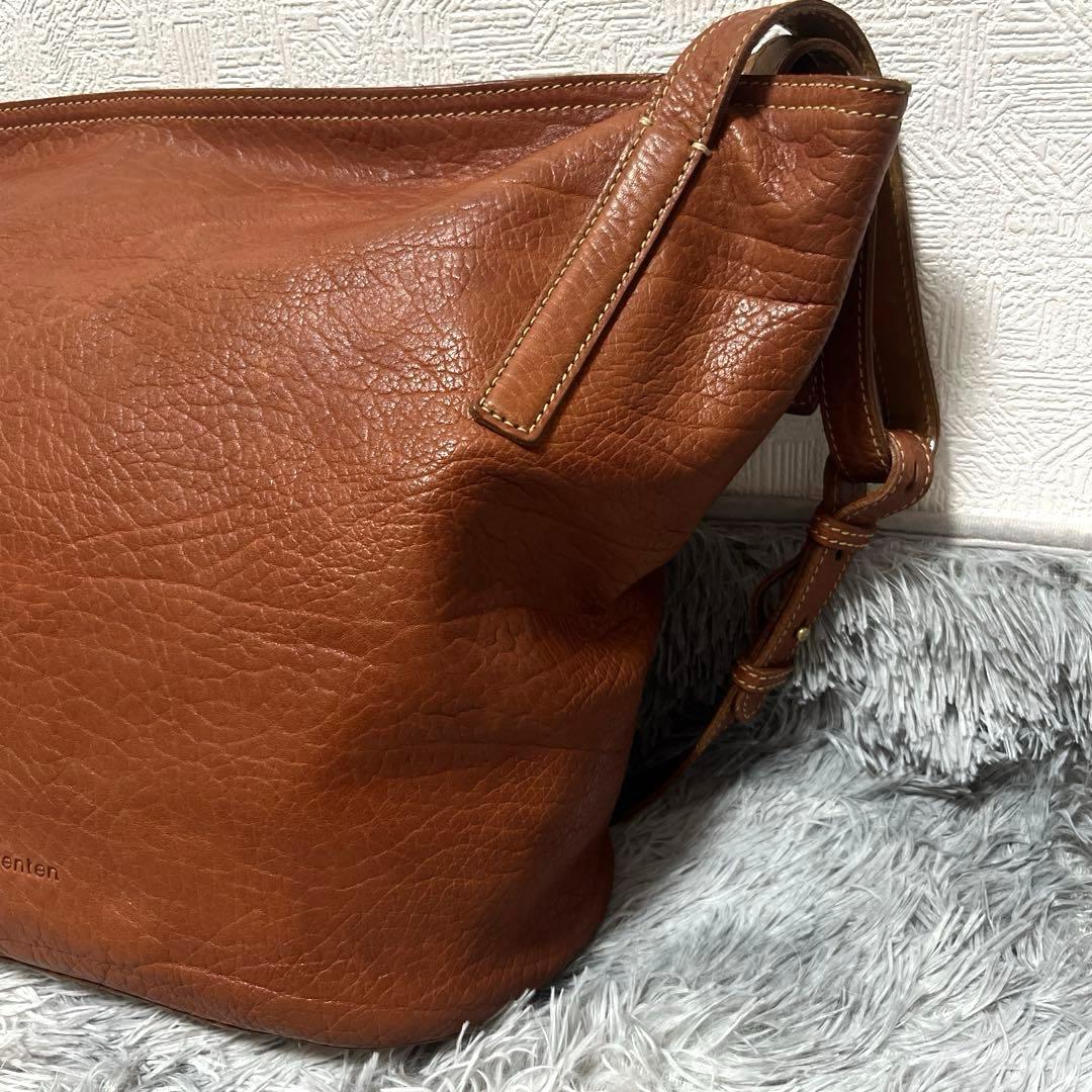 genten ゲンテン レザー ショルダーバッグ 2WAYバッグ ブラウン