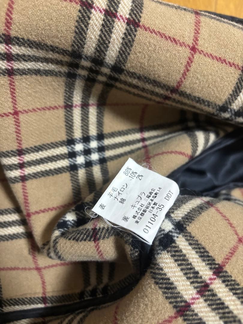 バーバリーブラックレーベル　ダッフルコート　ノバチェック　美品