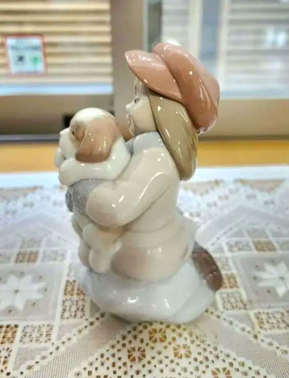 極美品 LLDRO リヤドロ 犬と少女