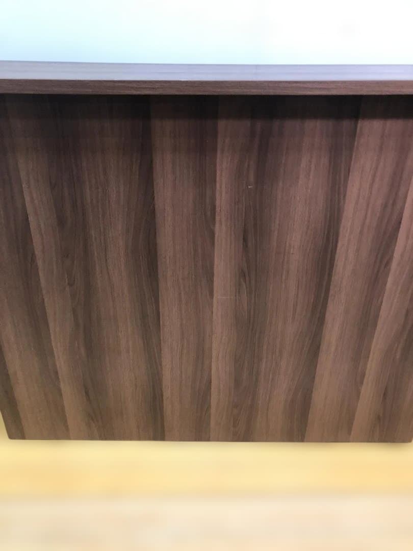 送料無料 木目調 レジカウンター 受付台 ブラウン 店舗 事務所 88277