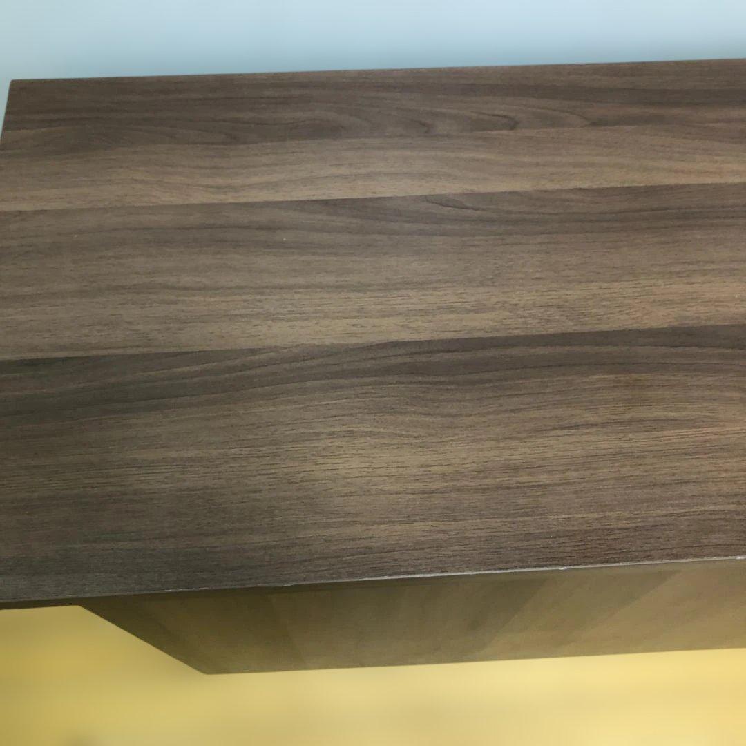 送料無料 木目調 レジカウンター 受付台 ブラウン 店舗 事務所 88277