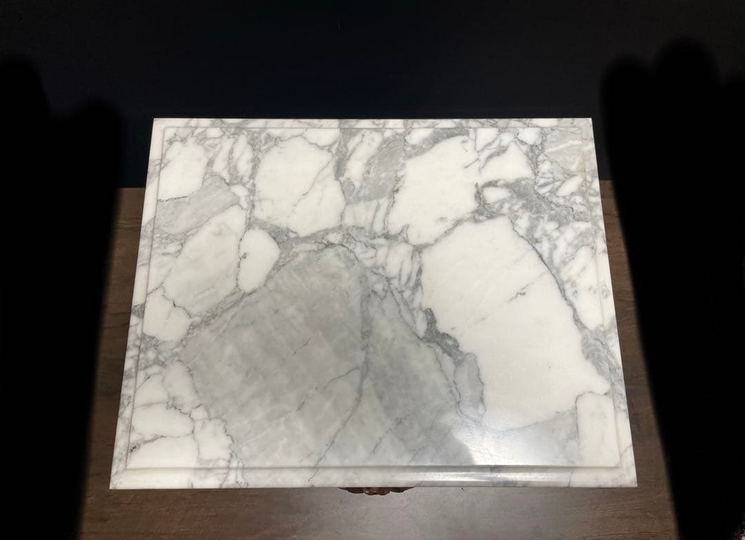 イタリア製　大理石　ハープ　サイドテーブル