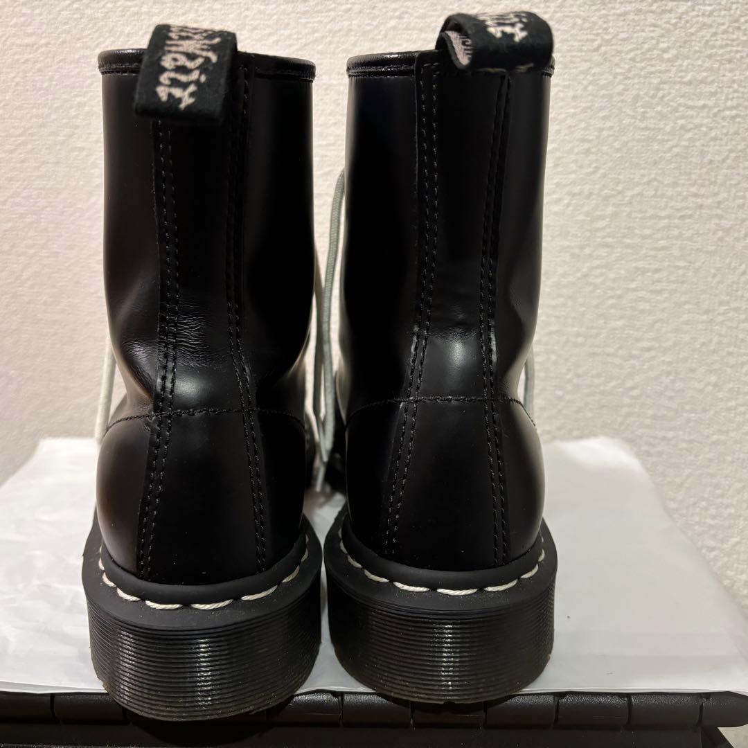 Dr.Martens ホワイトステッチ UK5 レザー ハイカットブーツ 黒