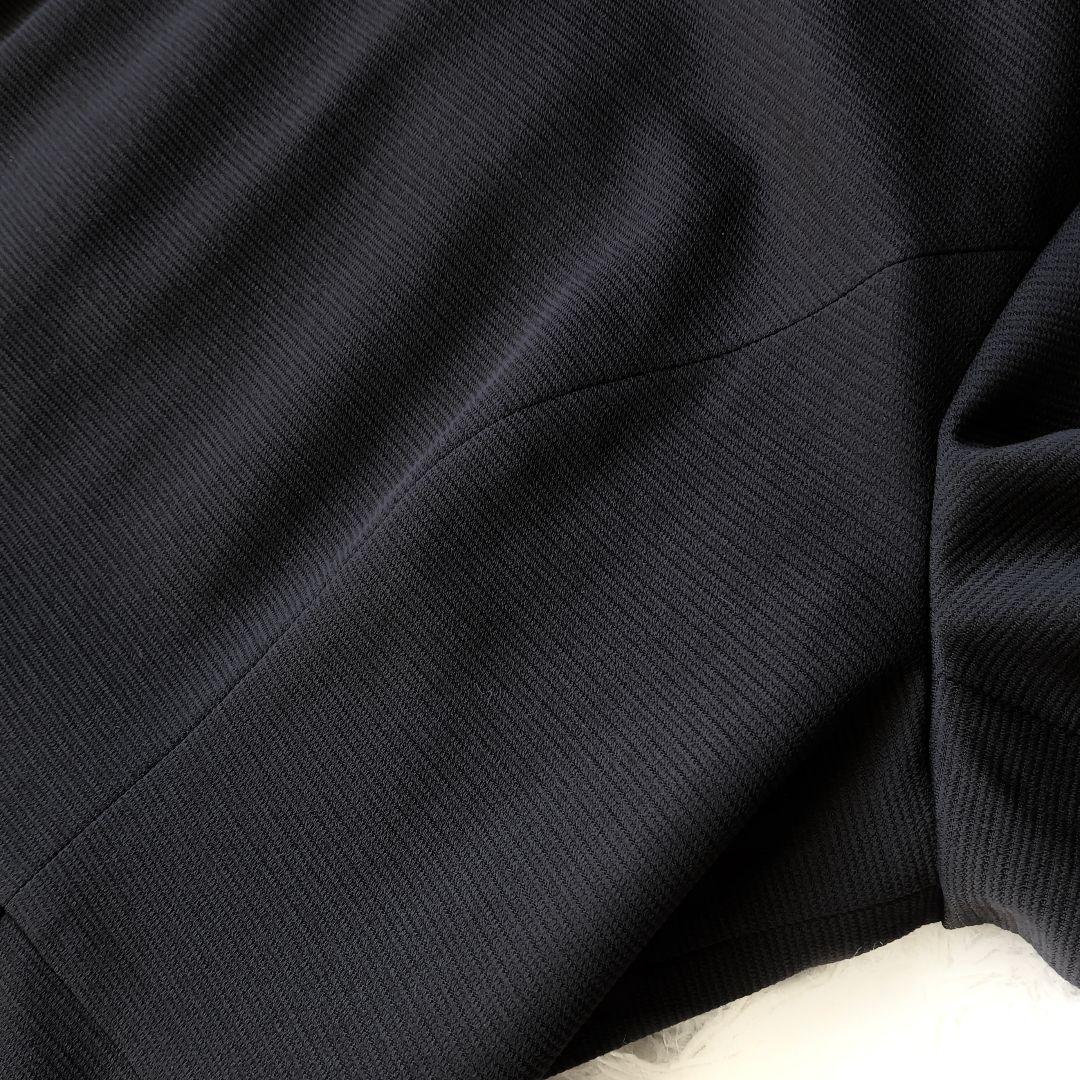 【23区】 新品 襟付きグログランワンピース ネイビー 44 セレモニー