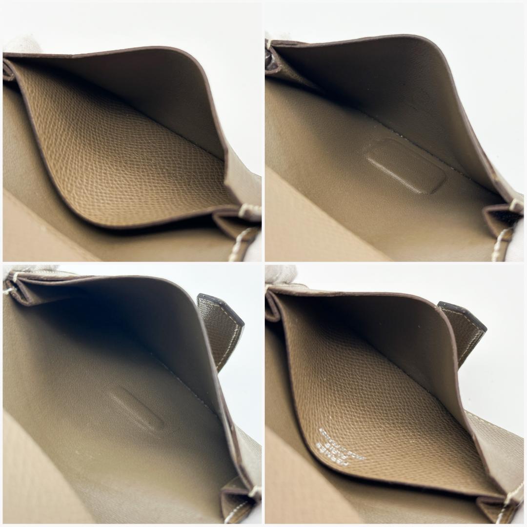 【極美品】HERMES エルメス　べアン　カードケース エプソン エトゥープ