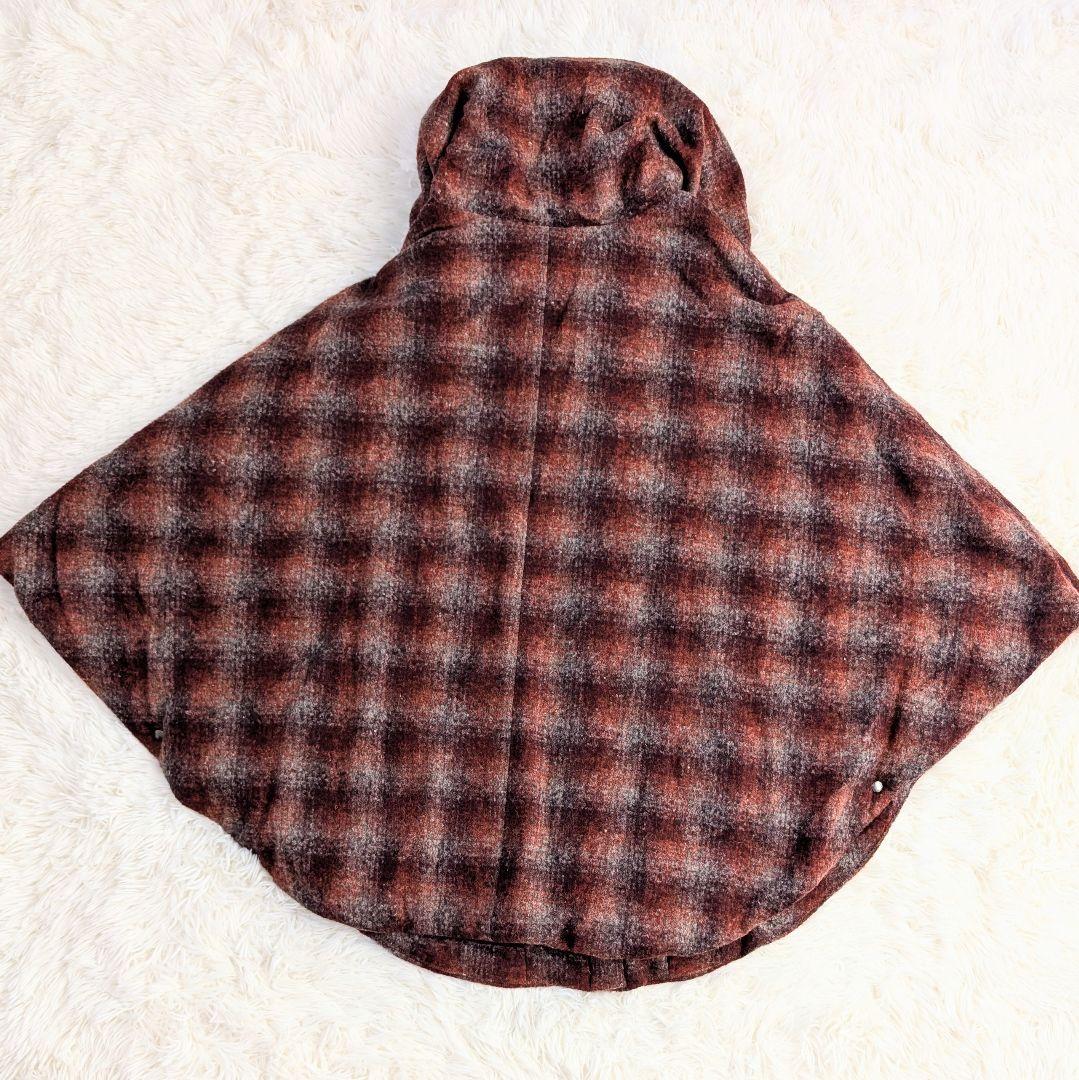 【希少】タトラス TATRAS ダウンポンチョ ケープコート チェック柄