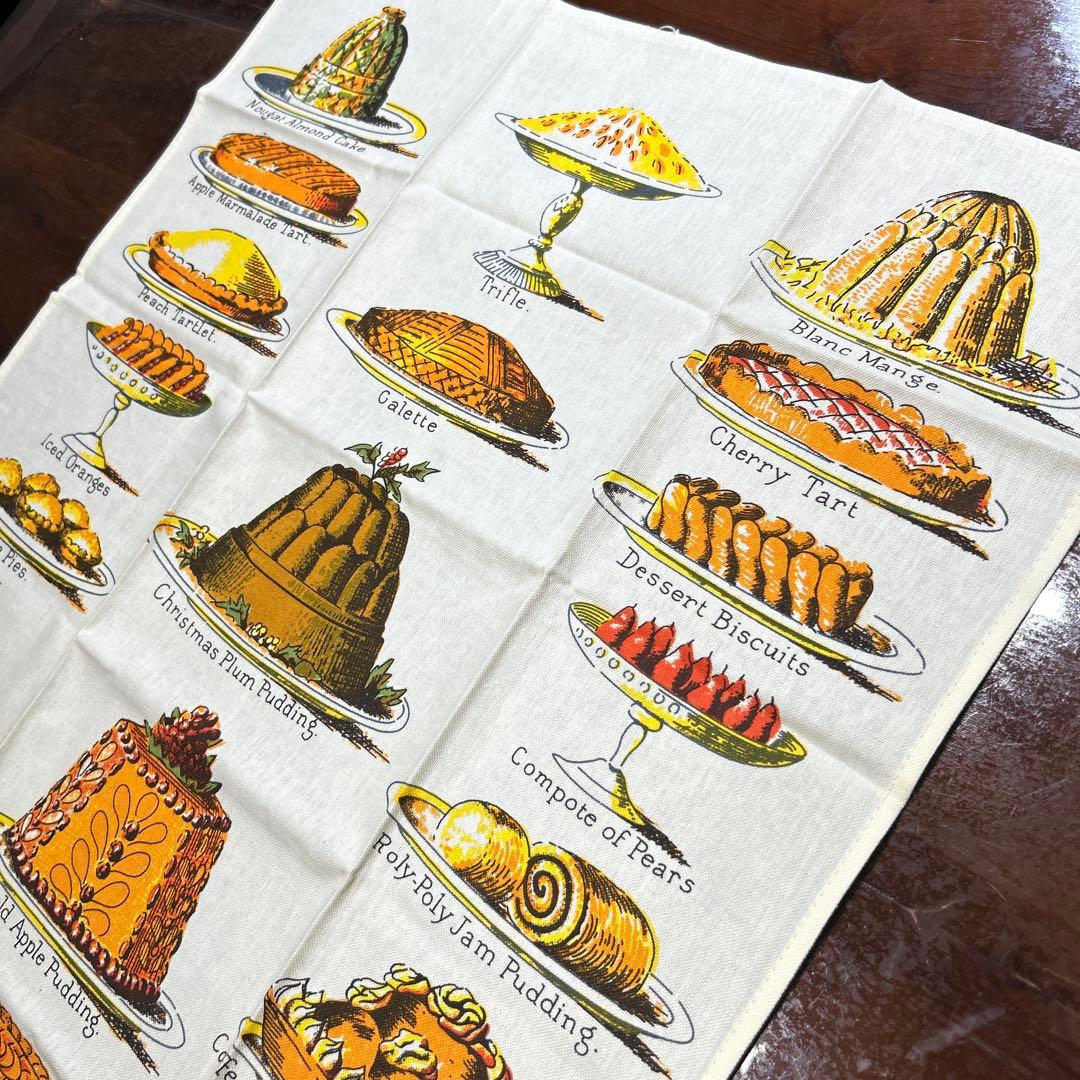 【オックスフォード大の蔵書】ティータオル　PAST TIMES社　英国製 希少