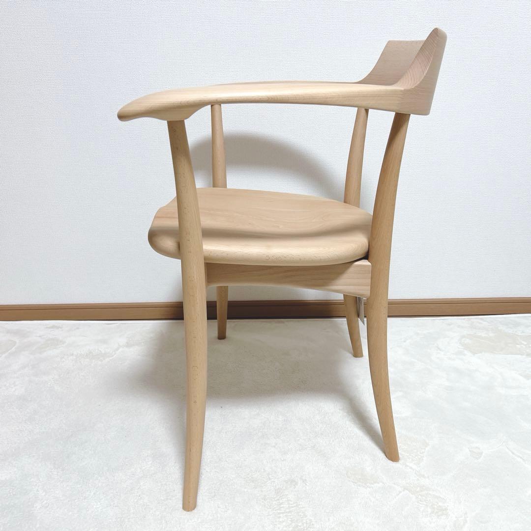 【新品】 飛騨産業　クレセント　アームチェア　ビーチ　保証書付　2025年購入