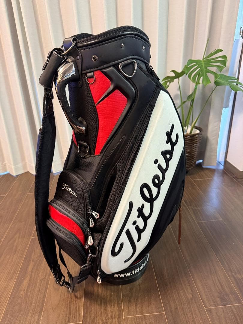 Titleist キャディバッグ 黒赤白