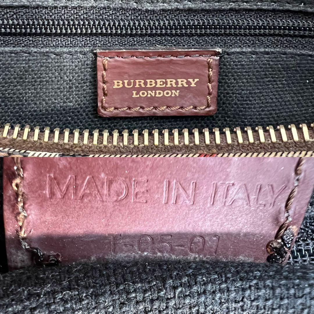 極美品 BURBERRY LONDON バーバリーロンドン ミニハンドバッグ