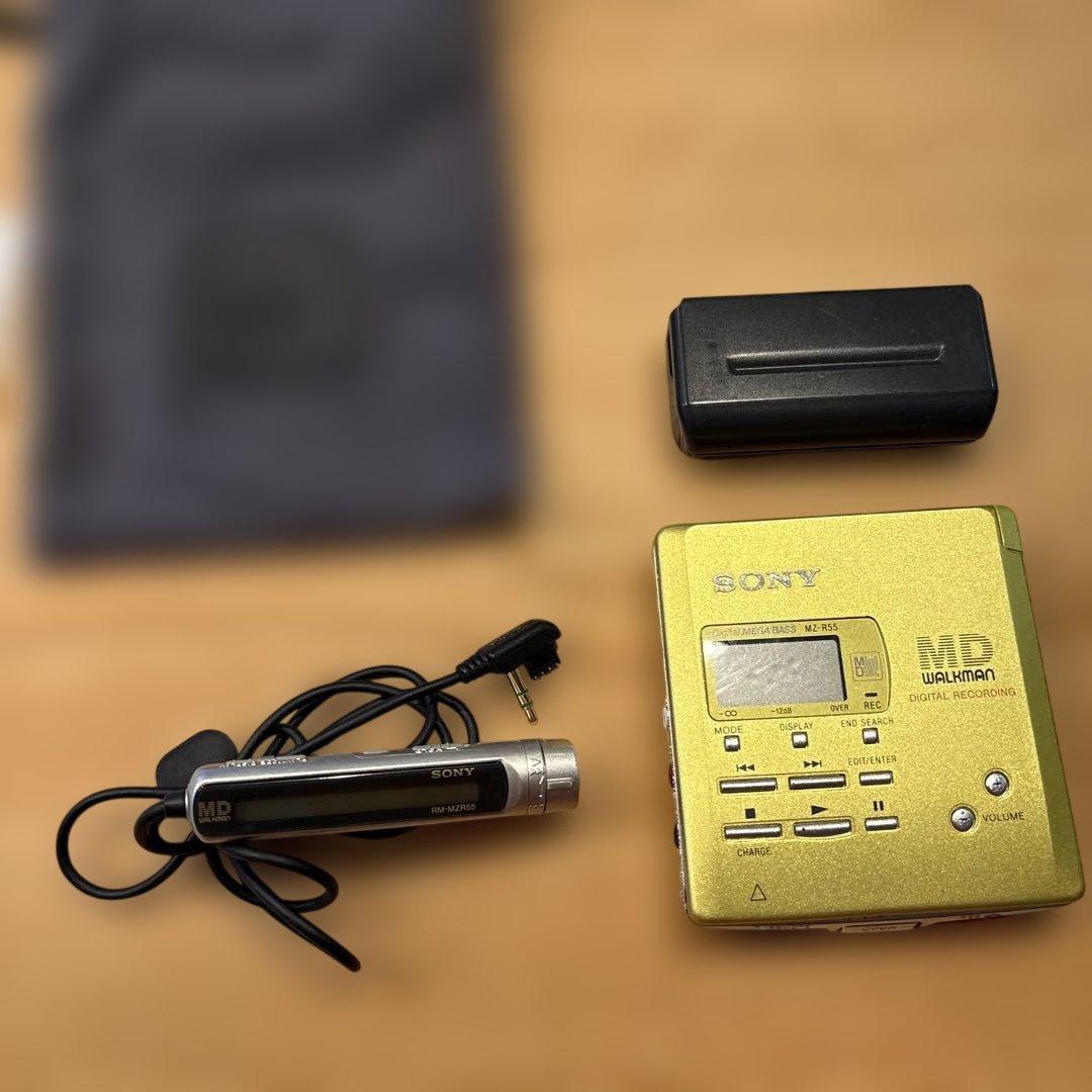 SONY MZ-R55 ポータブルMDプレーヤー ゴールド