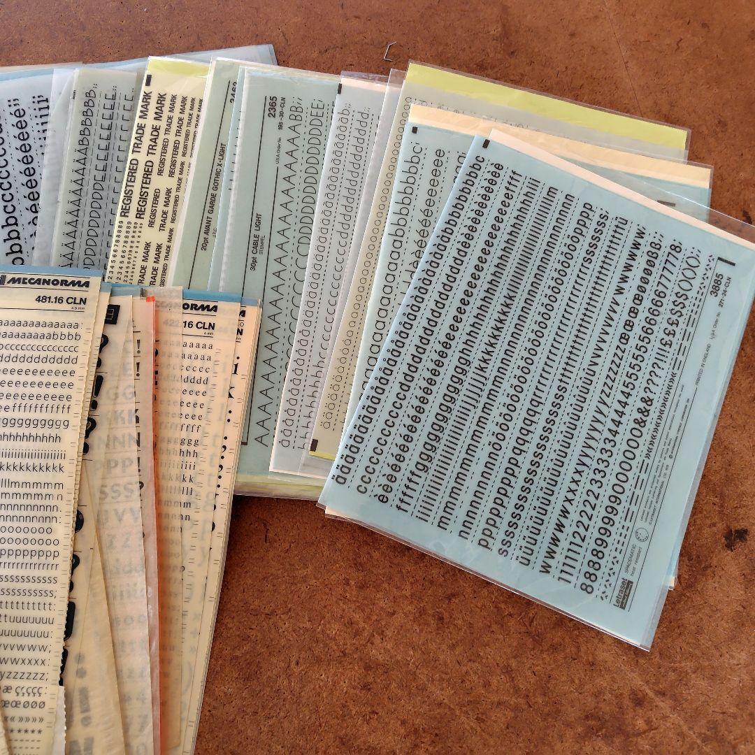 まとめ売り！England製　レトロLetrasetシート200枚