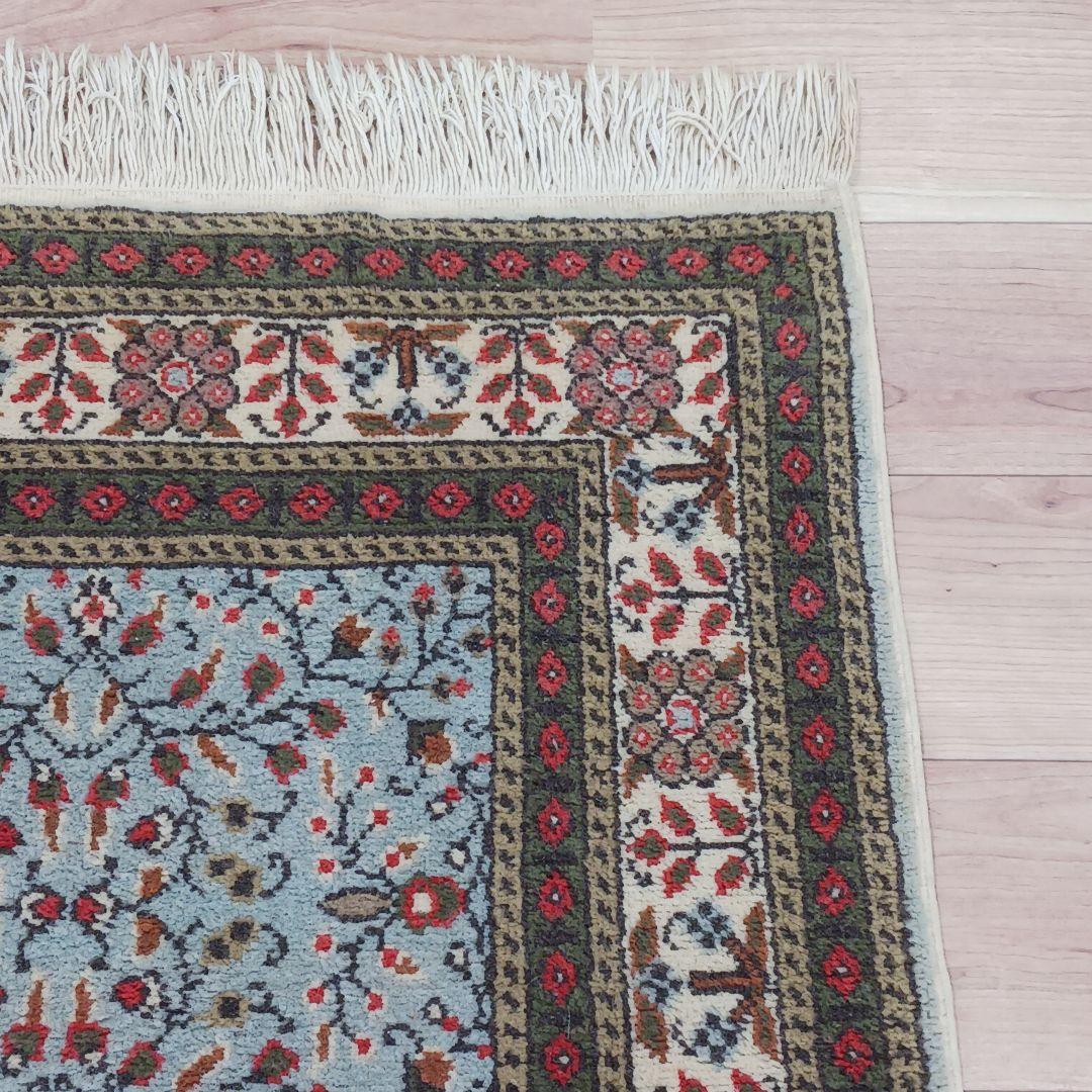 Y3352 トルコ カイセリ絨毯 ウール×コットン 手織り 182×116㎝