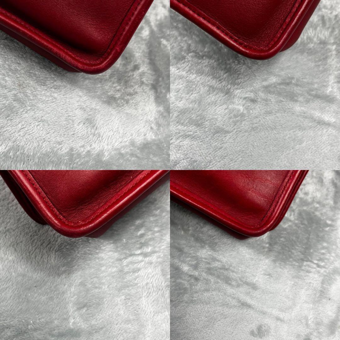 オールドコーチ 2way ハンドバッグ ウィリス レッド系　赤 斜め掛け◎