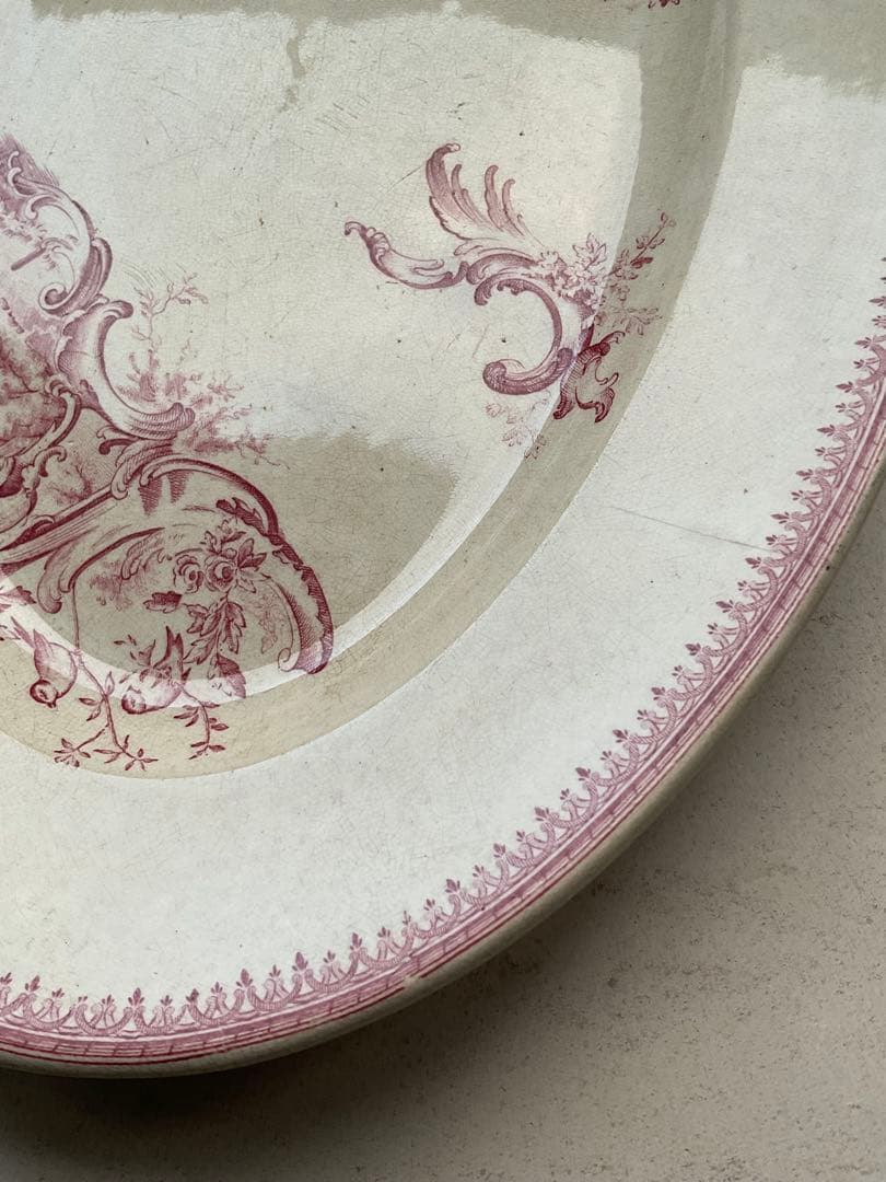 フランス　ペクソンヌ　オーバル皿　アンティーク