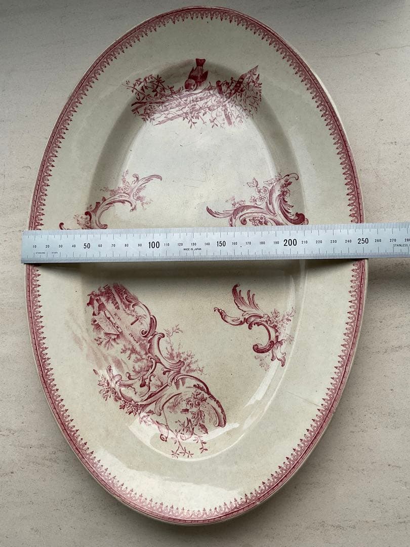 フランス　ペクソンヌ　オーバル皿　アンティーク